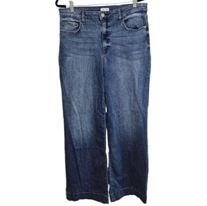 Sneak Peek Wide Leg Denim Blue Jeans Women's Size 13 / 31 Bohemian Hippie Style